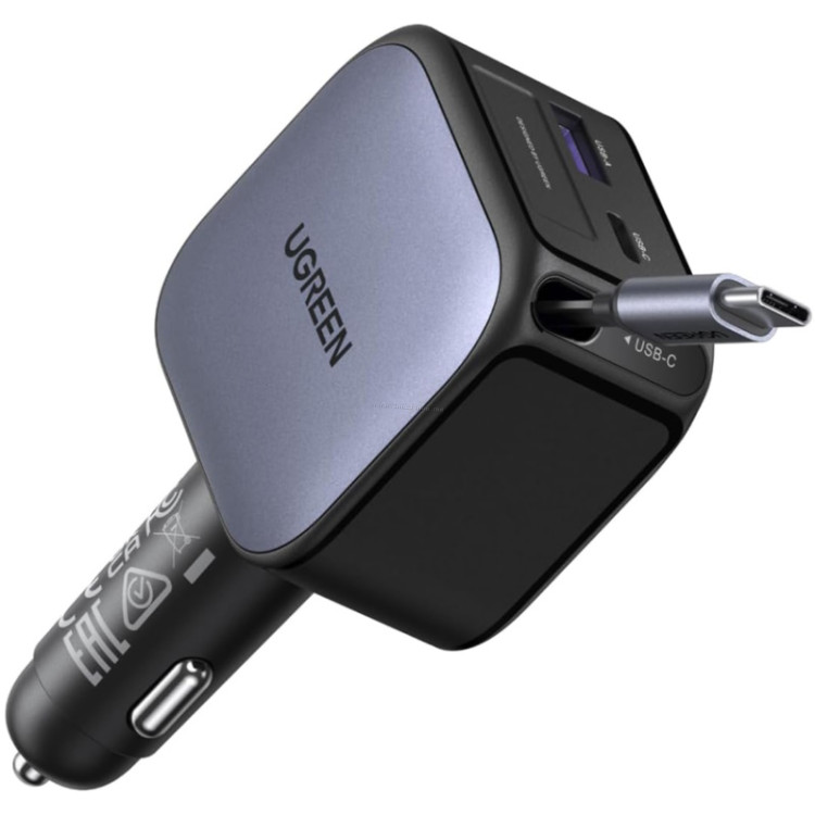 Автомобильное зарядное устройство Ugreen Nexode 55212B (Space Grey)
