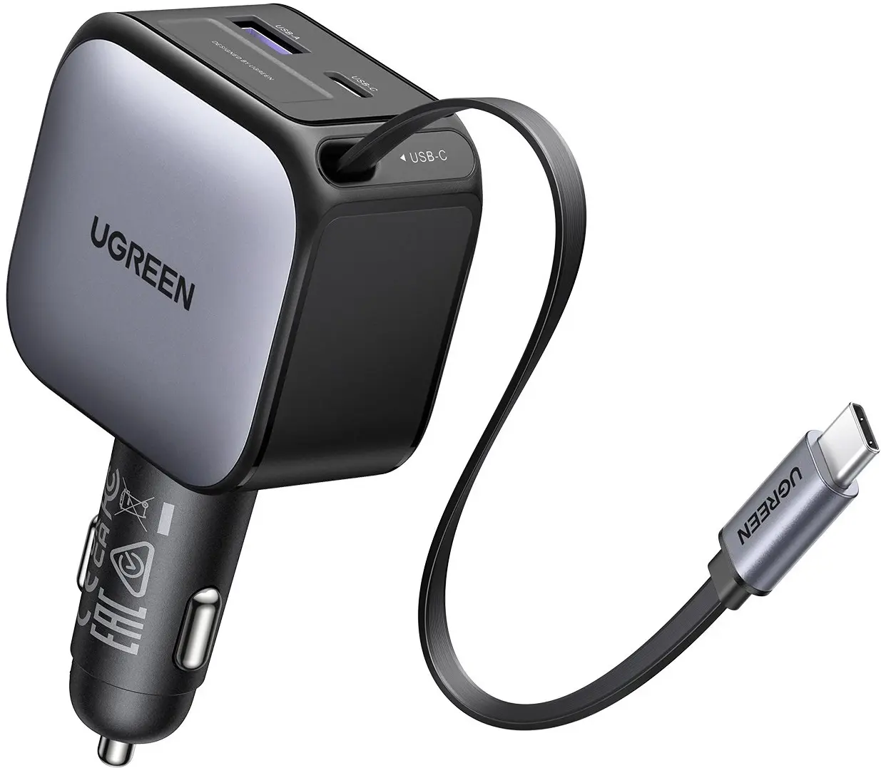 Incarcator auto Ugreen Nexode 55909B (Space Grey)