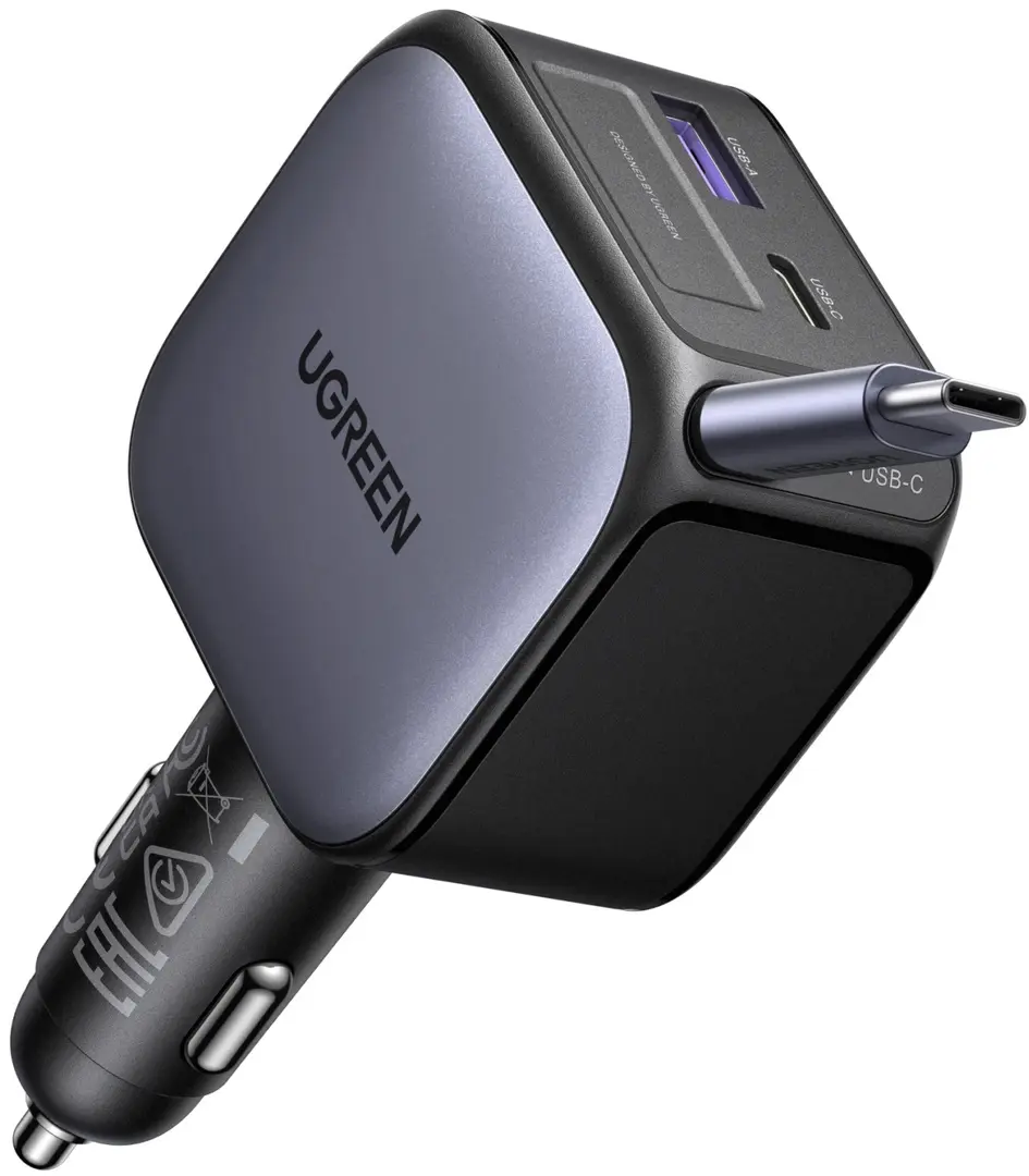 Incarcator auto Ugreen Nexode 55909B (Space Grey)