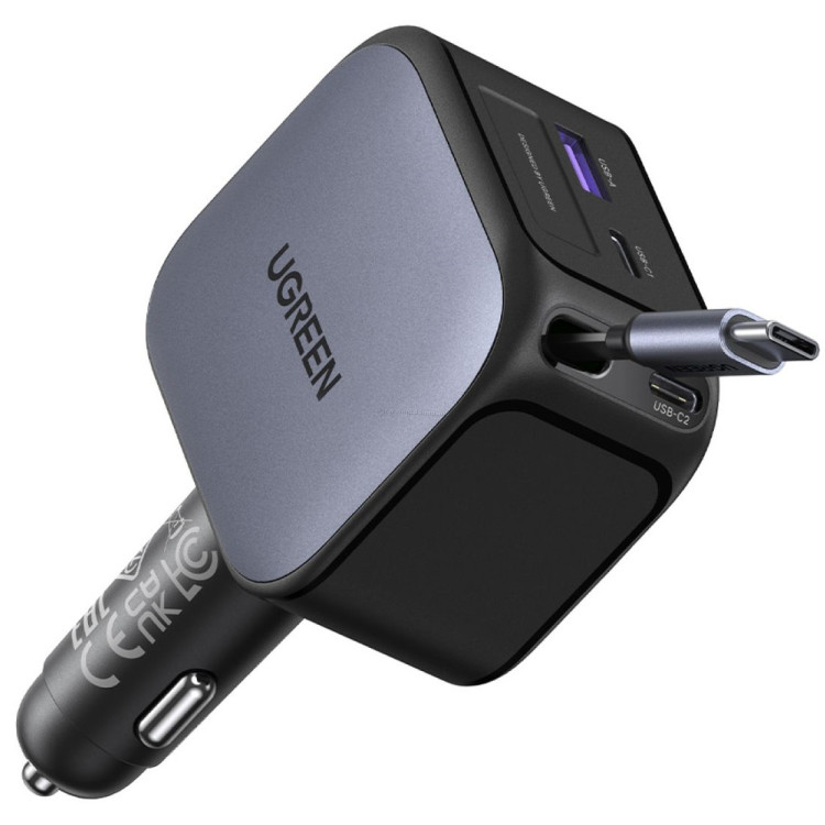 Автомобильное зарядное устройство Ugreen Nexode 55910B (Space Grey)
