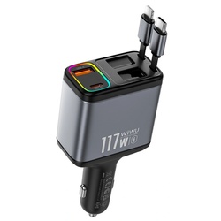 Incarcator auto Wiwu Exeed Wi-QC027 (Grey/Black) Thumb
