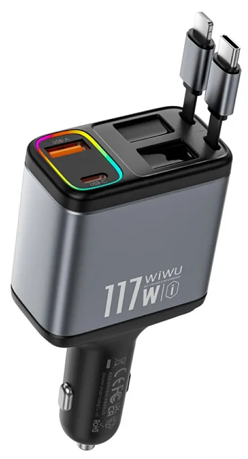 Incarcator auto Wiwu Exeed Wi-QC027 (Grey/Black)