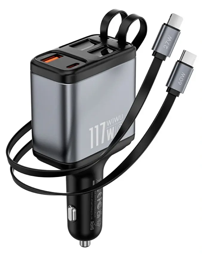 Incarcator auto Wiwu Exeed Wi-QC027 (Grey/Black)