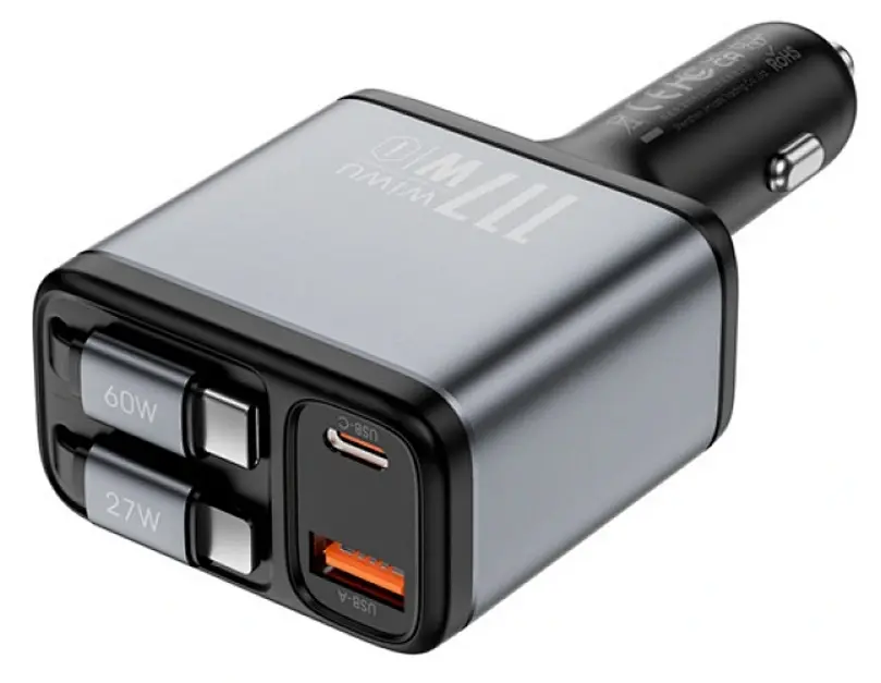 Incarcator auto Wiwu Exeed Wi-QC027 (Grey/Black)
