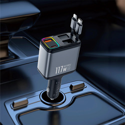 Incarcator auto Wiwu Exeed Wi-QC027 (Grey/Black) Thumb