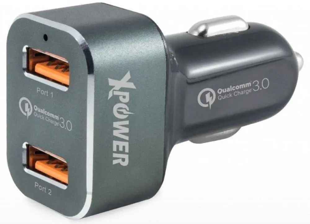 Incarcator auto XPower Quick Charge 3.0 (Black/Grey)