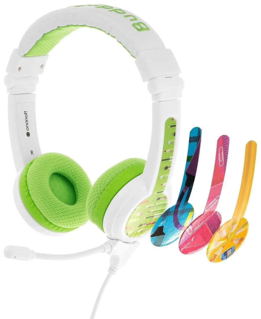 Casti pentru copii BuddyPhones School+ (Green)