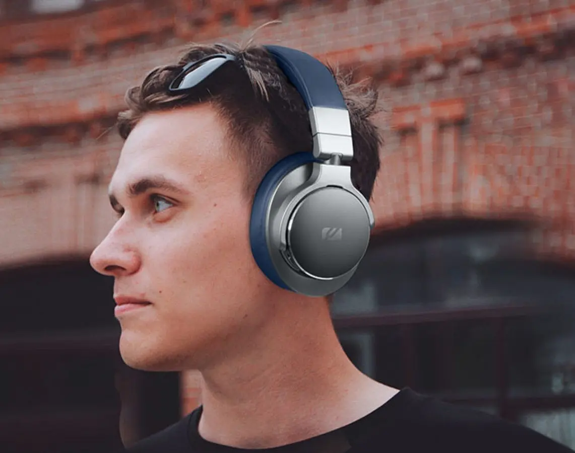 Беспроводные наушники Muse M-278 BTB (Blue/Grey) - 4