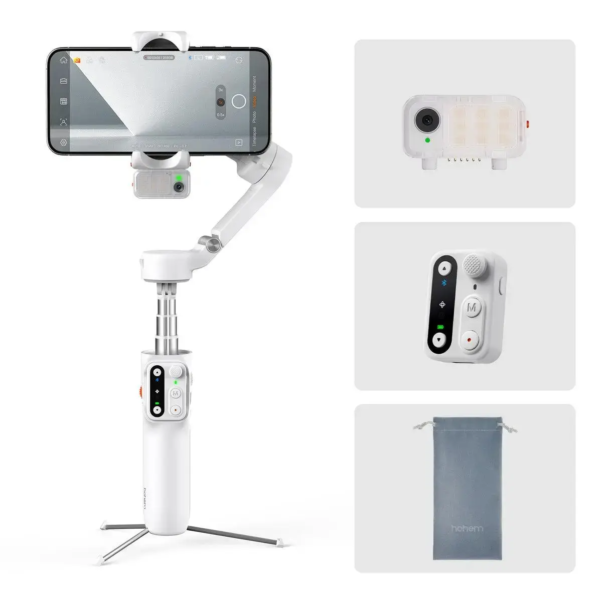 Selfie Stick Hohem iSteady V3 (White) - 3