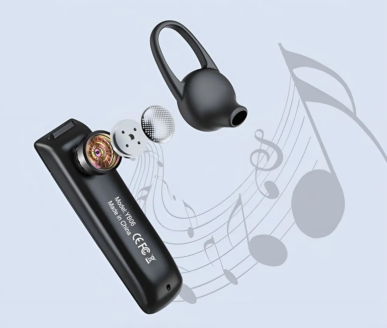 Casca Bluetooth Yesido YB06 (Black) - 3