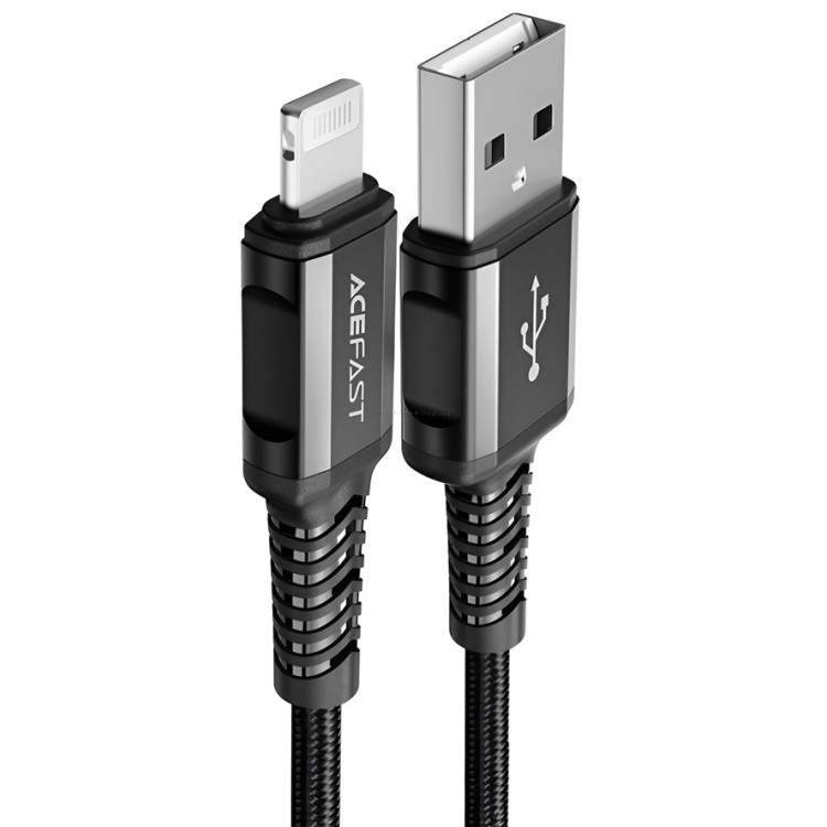 Cablu USB-A to Lightning Acefast C1-02 1.2m (Black)