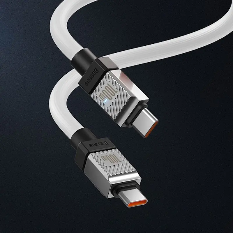 Cablu Baseus CoolPlay Type-C to Type-C 1m (White) - 5