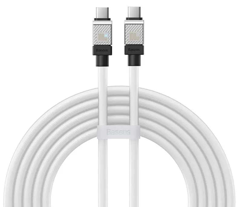 Cablu Baseus CoolPlay Type-C to Type-C 1m (White)
