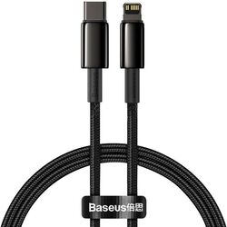 Cablu Type-C to Lightning Baseus Tungsten Gold CATLWJ-01 1m (Black)