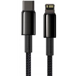 Cablu Type-C to Lightning Baseus Tungsten Gold CATLWJ-01 1m (Black) Thumb