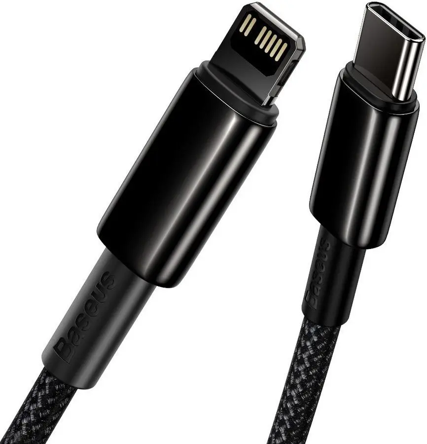 Cablu Type-C to Lightning Baseus Tungsten Gold CATLWJ-01 1m (Black) - 6
