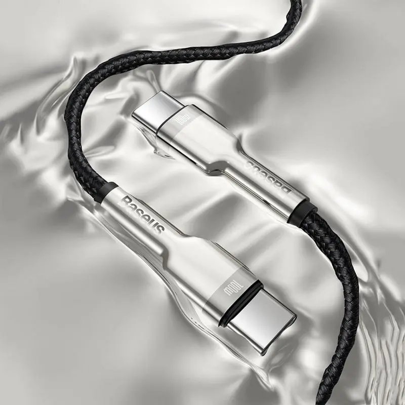 Cablu Type-C to Type-C Baseus Cafule Metal CATJK-C01 1m (Black)