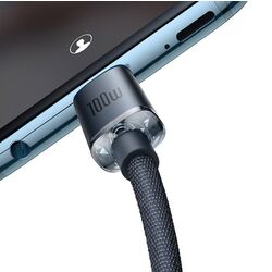 Кабель Type-C to Type-C Baseus Crystal Shine CAJY000601 1.2м (Black) Thumb