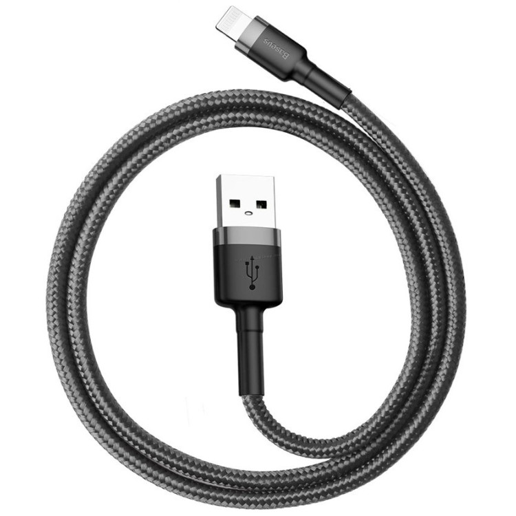 Cablu USB-A to Lightning Baseus Cafule CALKLF-AG1 0.5m (Black)