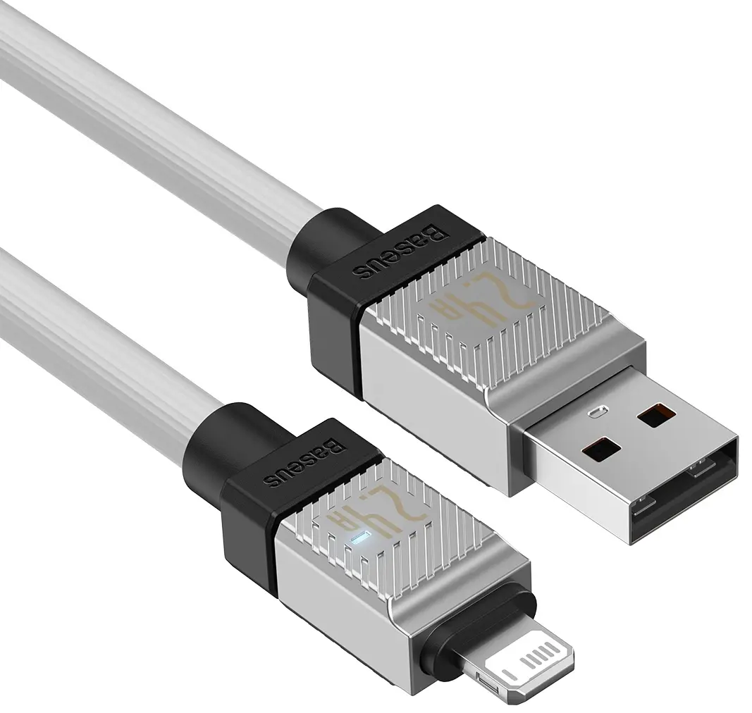 Cablu USB-A to Lightning Baseus Coolplay 1m (White)