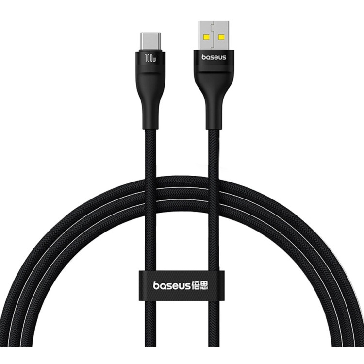 Кабель USB-A to USB-C Baseus Flash 2 P10311804111-00 1м (Cluster Black)