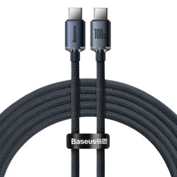 Cablu USB-C to USB-C Baseus Crystal Shine CAJY000701 2m (Black)