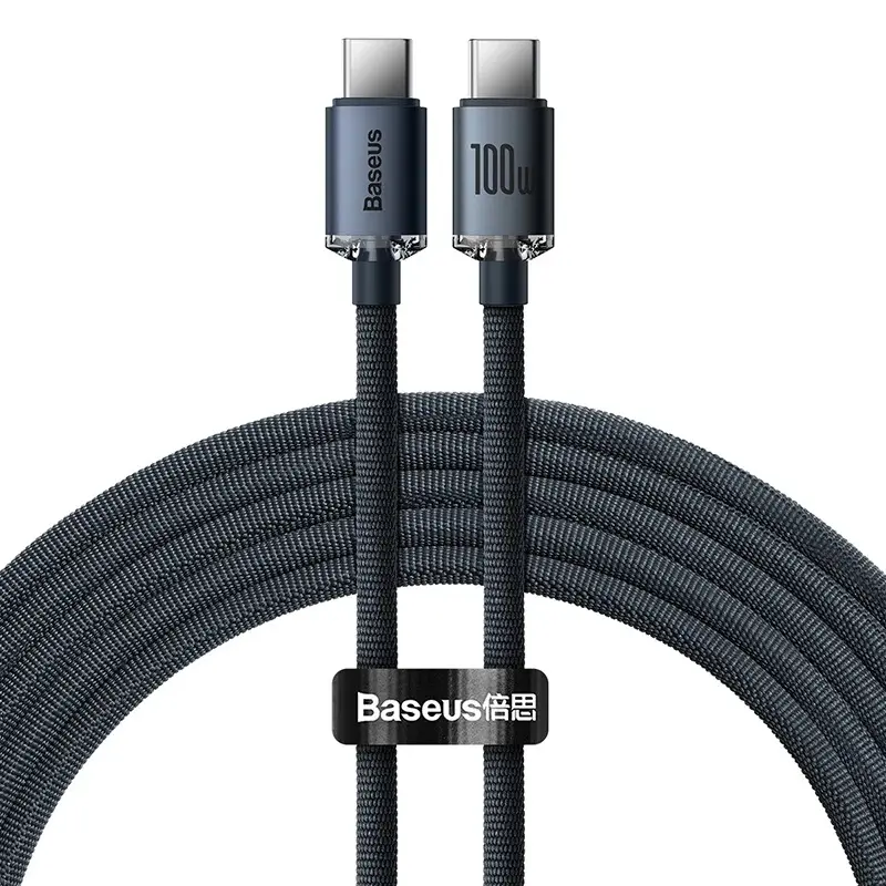 Cablu USB-C to USB-C Baseus Crystal Shine CAJY000701 2m (Black)