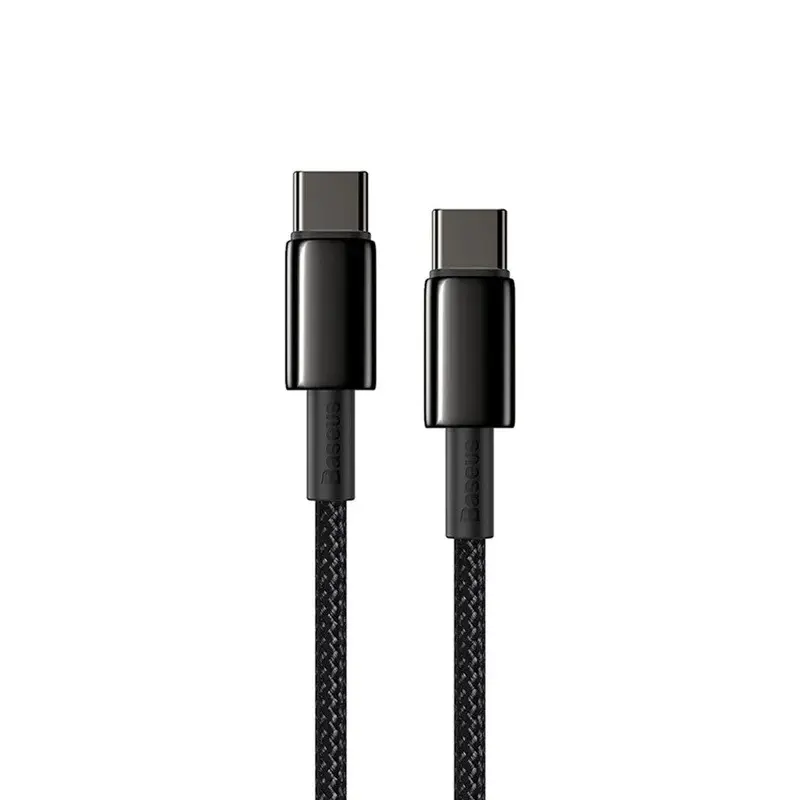 Кабель USB-C to USB-C Baseus Tungsten Gold CATWJ-01 1м (Black)