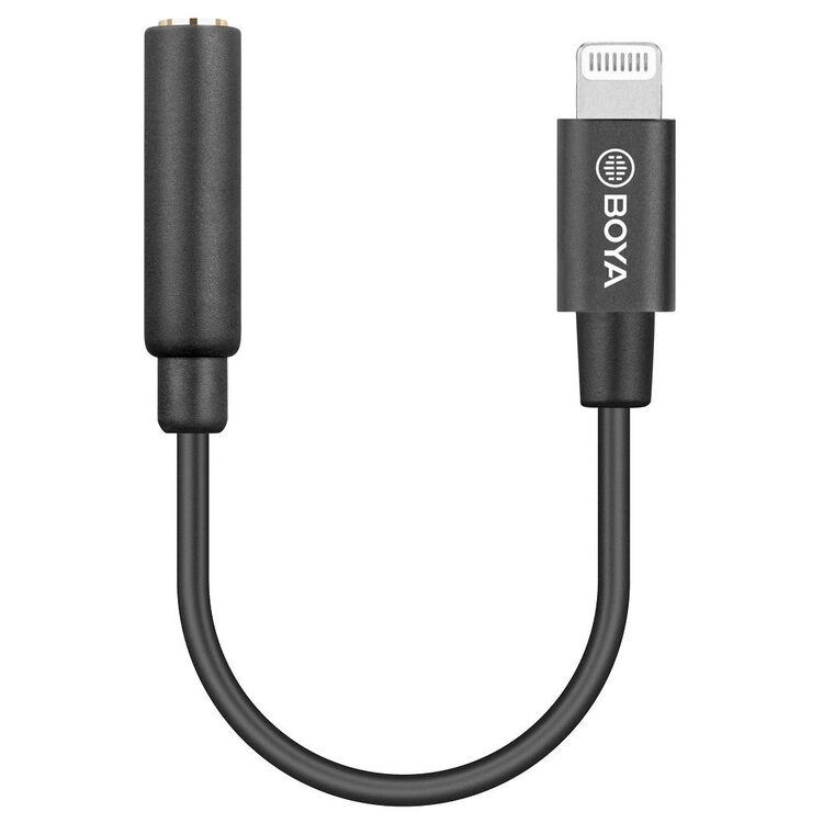 Adaptor 3.5 mm to Lightning Boya BY-K3 (Black)