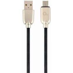 Кабель USB to MicroUSB Cablexpert CC-USB2R-AMmBM-2M 2m (Black/Silver)