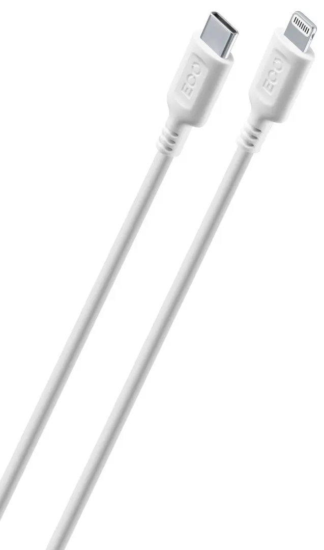 Кабель Type-C to Lightning Cellularline Become Eco 1м (White)