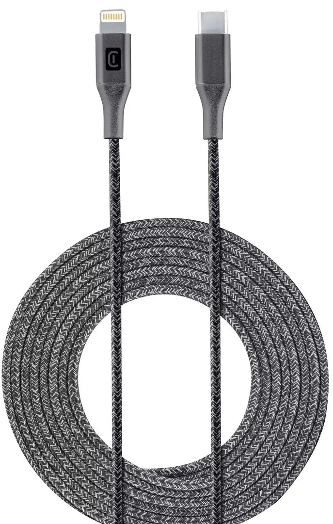 Кабель Type-C to Lightning Cellularline Long 2.5m (Black)