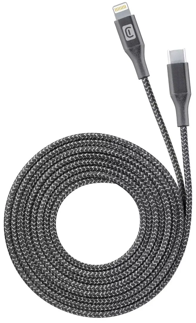 Кабель Type-C to Lightning Cellularline Long 2.5m (Black)