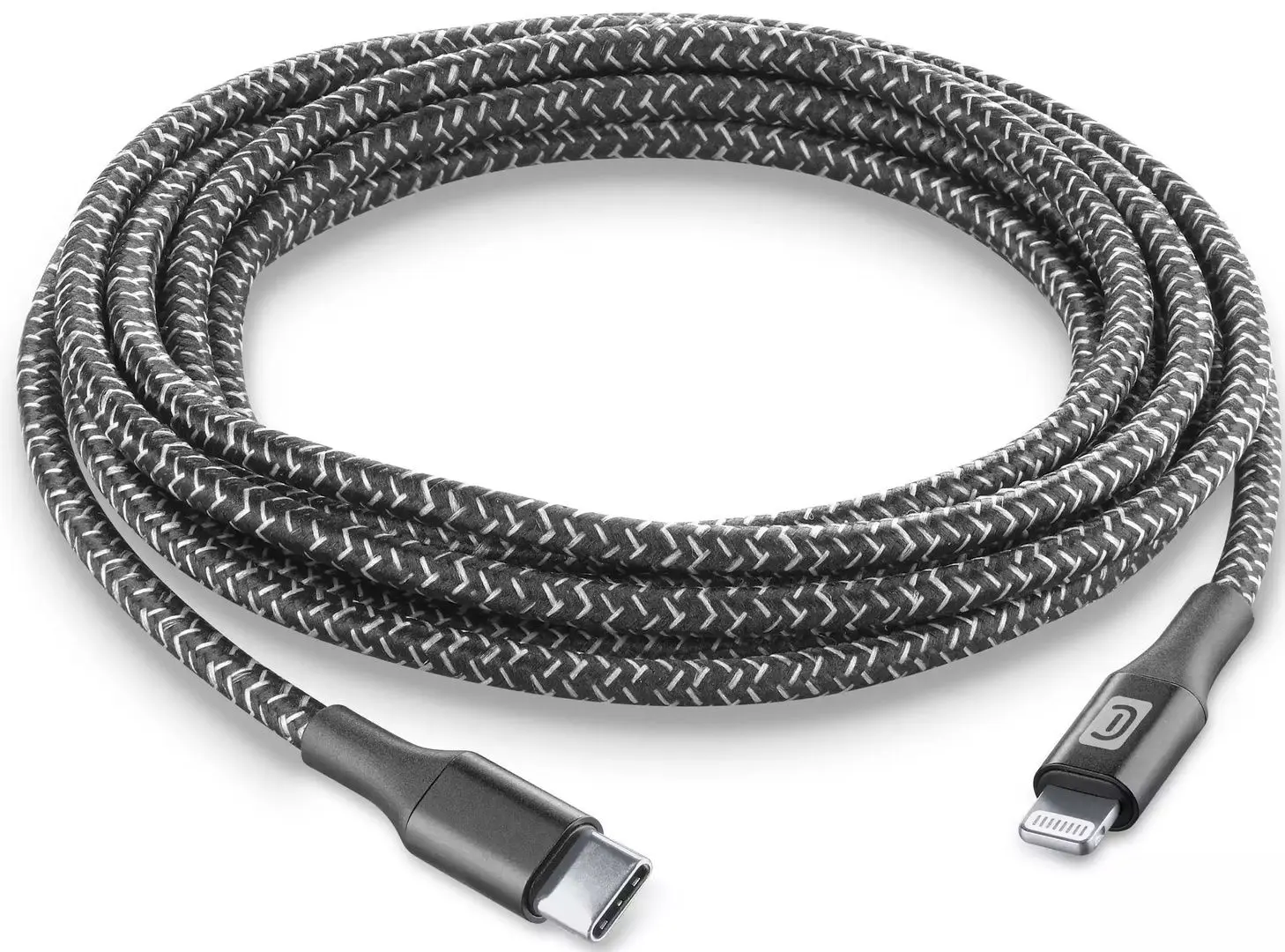 Кабель Type-C to Lightning Cellularline Long 2.5m (Black)