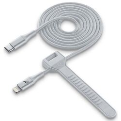 Кабель Type-C to Lightning Cellularline Strip 1m (Silver) Thumb