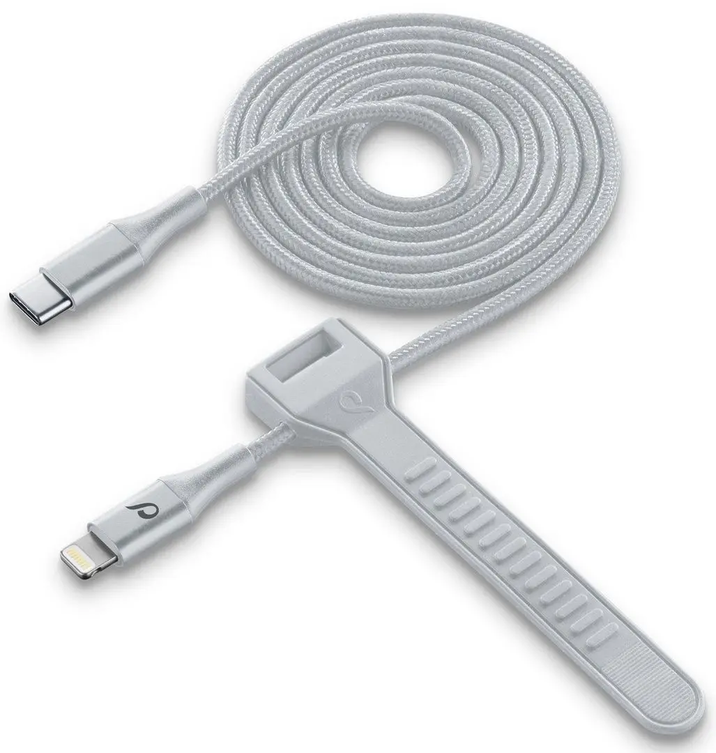 Кабель Type-C to Lightning Cellularline Strip 1m (Silver) - 2
