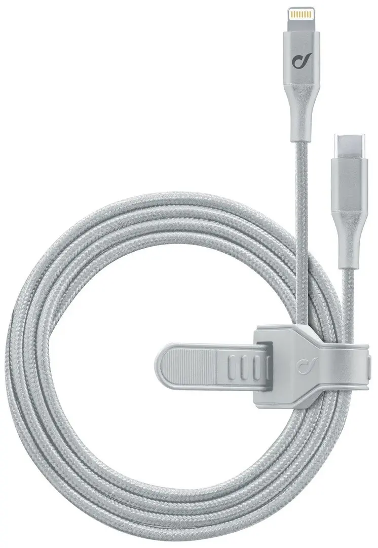 Кабель Type-C to Lightning Cellularline Strip 1m (Silver)