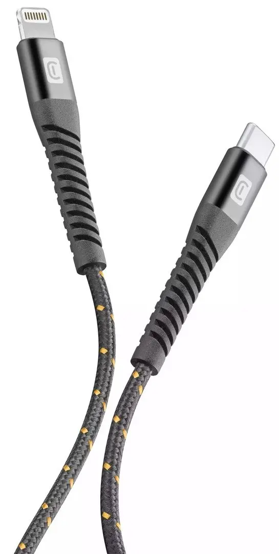 Кабель Type-C to Lightning Cellularline Strong 1.2m (Black)