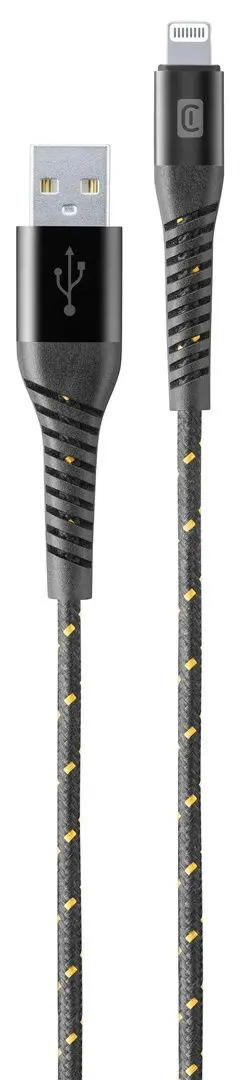 Кабель Type-C to Lightning Cellularline Strong 2m (Black)