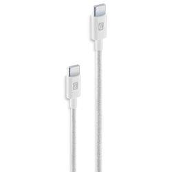 Cablu Type-C to Type-C Cellularline Braided 2.5m (White)