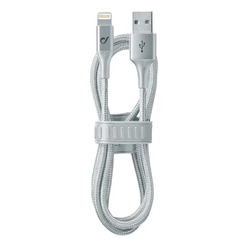 Cablu USB-A to Lightning CellularLine MFI 1m (Silver)