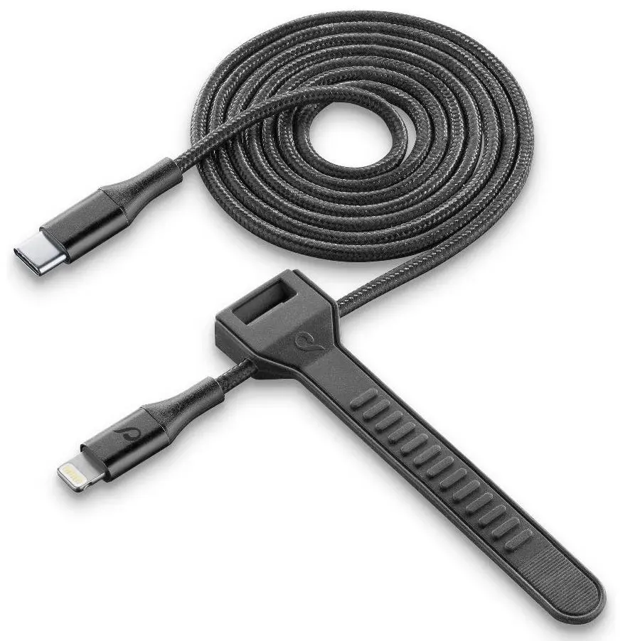 Кабель USB to Lightning CellularLine MFI 1m (Black) - 2