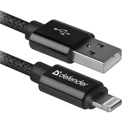 Кабель USB to Lightning Defender ACH01-03T 1m (Black)