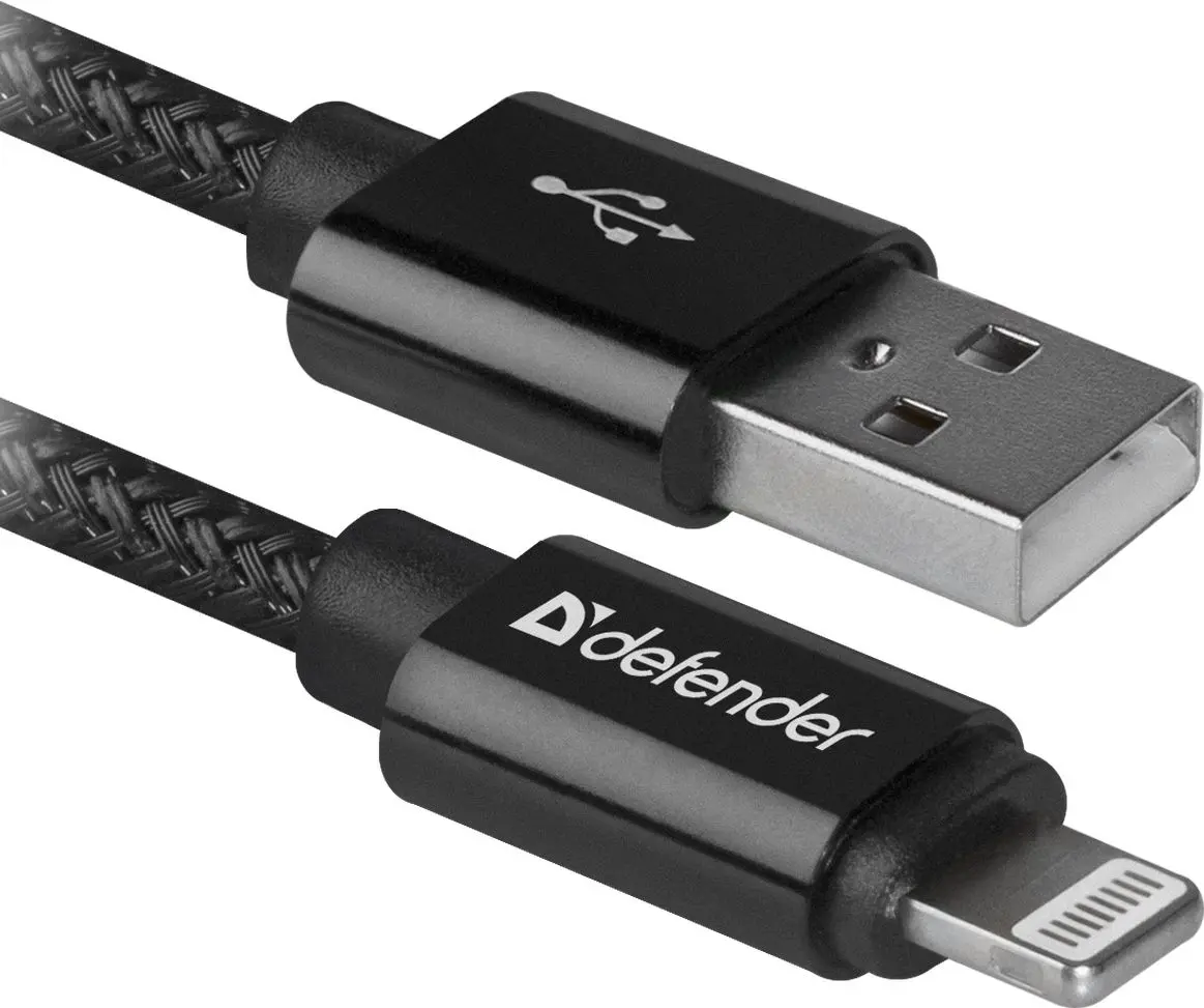 Кабель USB to Lightning Defender ACH01-03T 1m (Black)