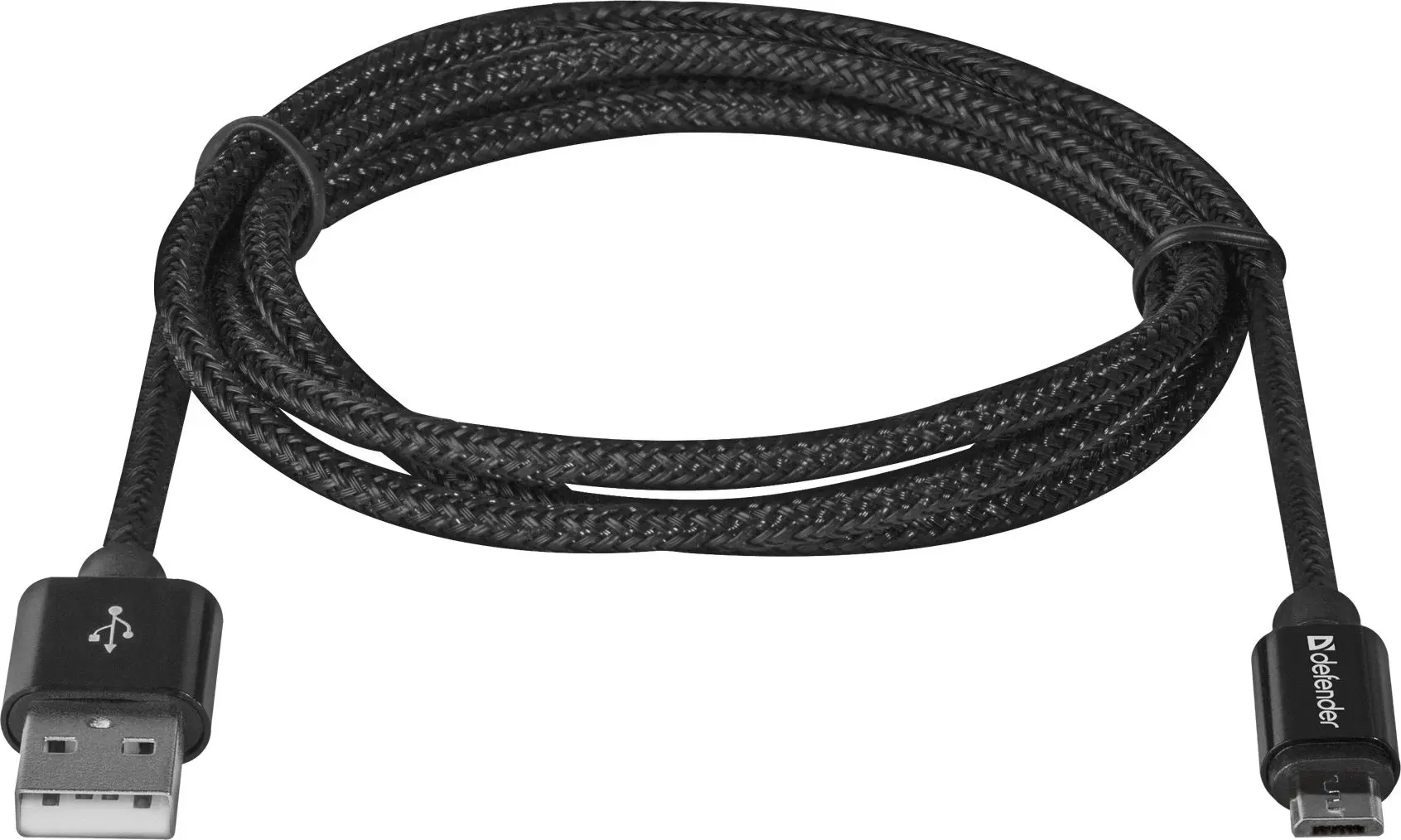 Кабель USB to MicroUSB Defender USB08-03T Pro 1m (Black) - 2
