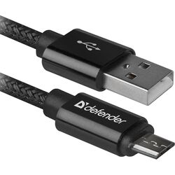 Кабель USB to MicroUSB Defender USB08-03T Pro 1m (Black)