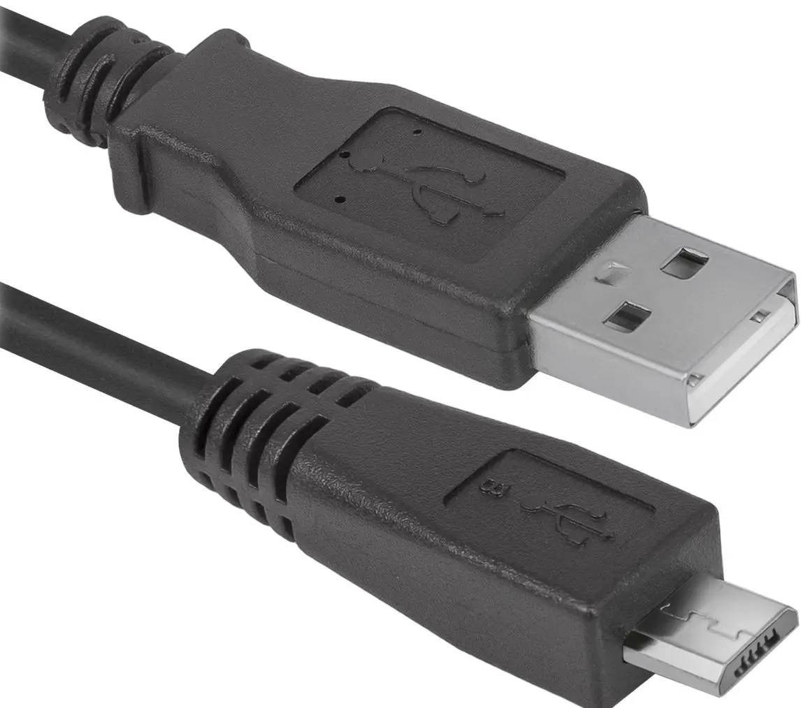 Кабель USB to MicroUSB Defender USB08-06 1.8m (Black)