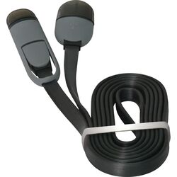Кабель USB to MicroUSB+Lightning Defender USB10-03BP 1m (Black) Thumb