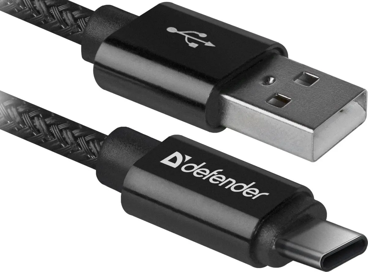 Cablu USB to Type-C Defender USB09-03T Pro 1m (Black)