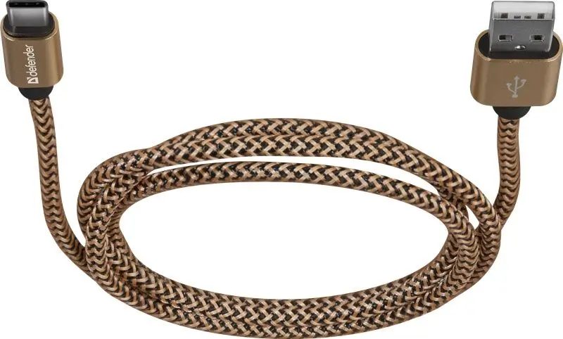 Кабель USB to Type-C Defender USB09-03T Pro 1м (Gold) - 2